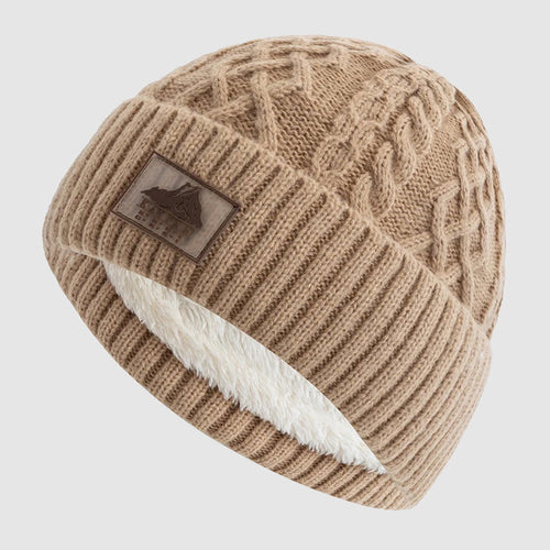 Brenner - Unisex Ribbed Beanie with Sherpa-Lined Interior