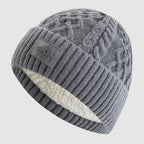 Brenner - Unisex Ribbed Beanie with Sherpa-Lined Interior
