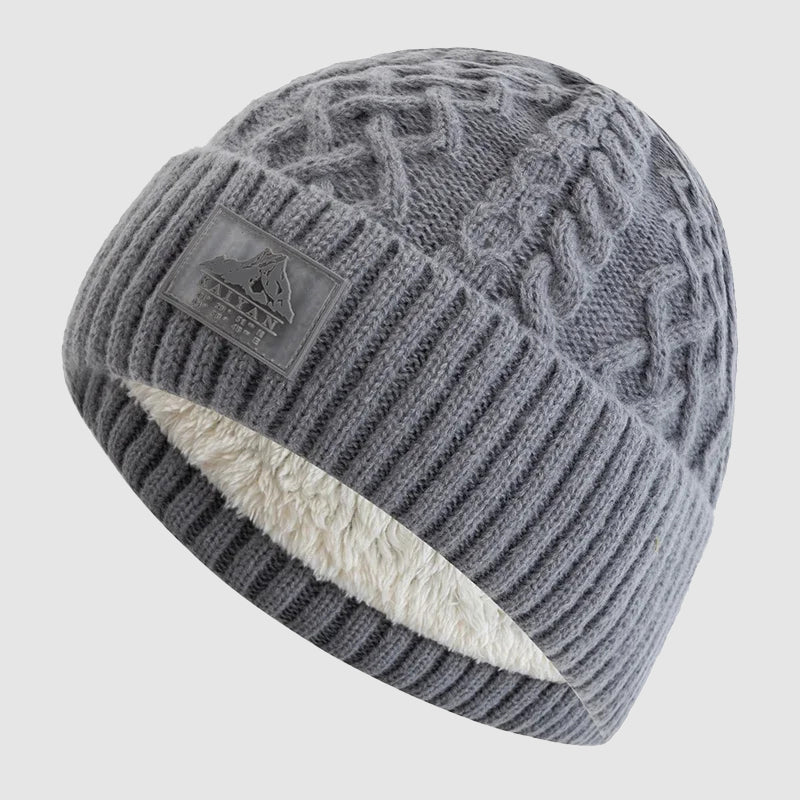 Brenner - Unisex Ribbed Beanie with Sherpa-Lined Interior