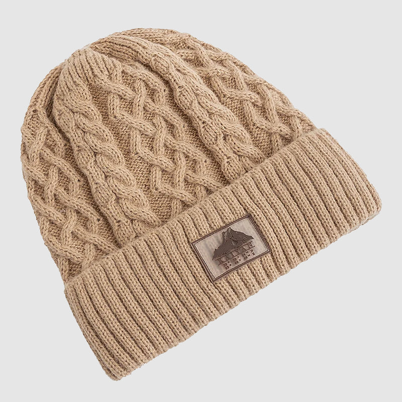 Brenner - Unisex Ribbed Beanie with Sherpa-Lined Interior