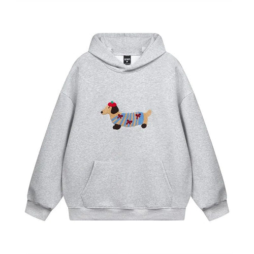 Brooklyn - Oversized Embroidered Hoodie with Kangaroo Pocket