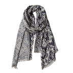 Brooklyn - Women's Woven Jacquard Scarf with Fringe
