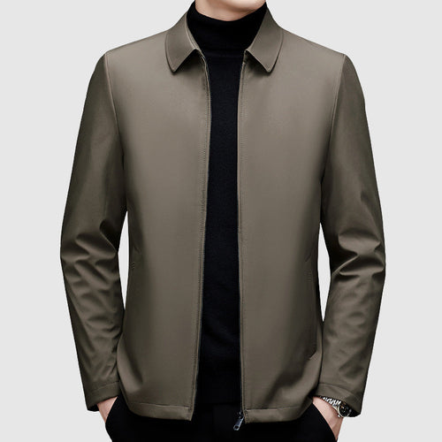 Caleb - Men's Collared Down Jacket with Zip Closure