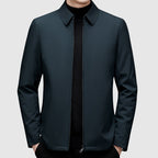 Caleb - Men's Collared Down Jacket with Zip Closure