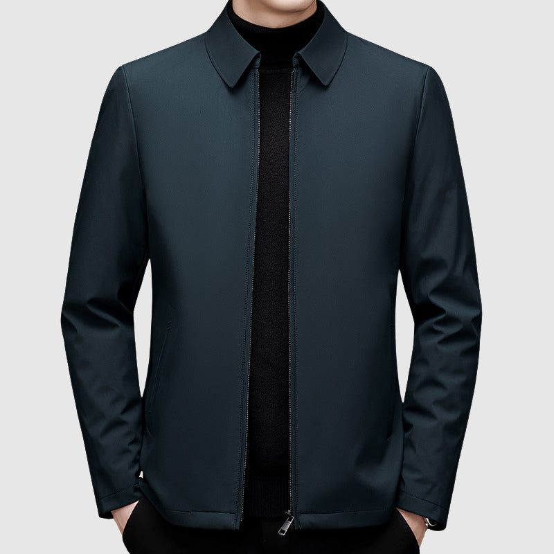 Caleb - Men's Collared Down Jacket with Zip Closure