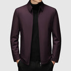 Caleb - Men's Collared Down Jacket with Zip Closure