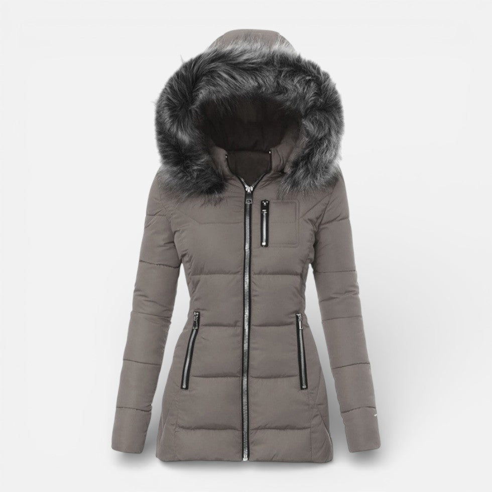 Camila - Women's Faux Fur Hooded Puffer Jacket