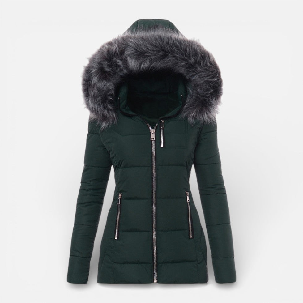 Camila - Women's Faux Fur Hooded Puffer Jacket