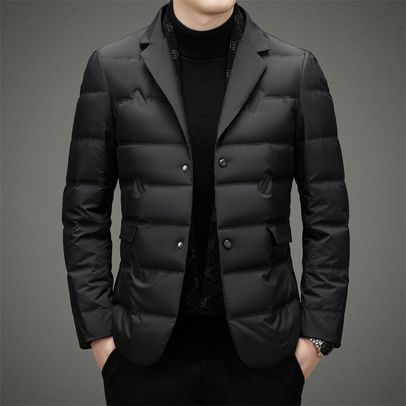 Casper - Men's Puffer Blazer with Notch Lapels