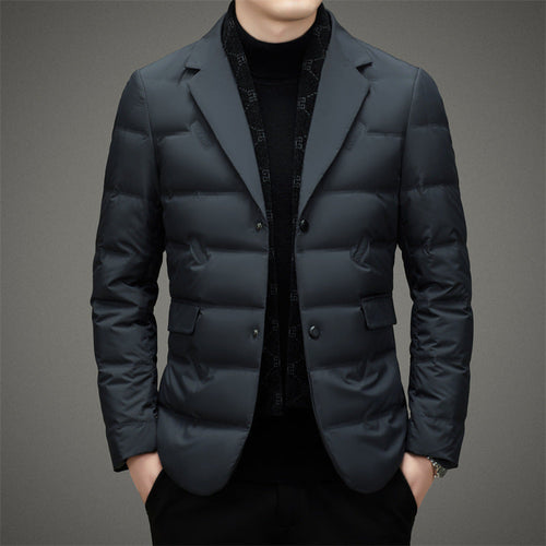 Casper - Men's Puffer Blazer with Notch Lapels