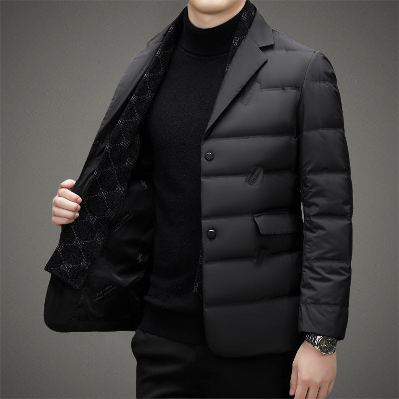 Casper - Men's Puffer Blazer with Notch Lapels