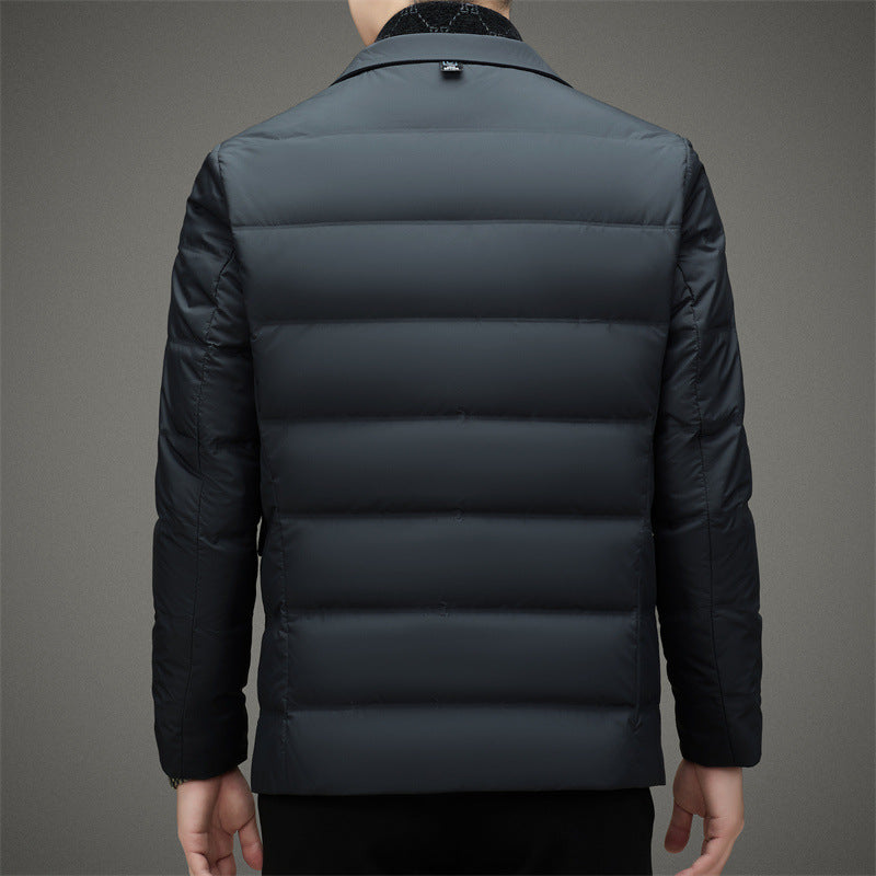 Casper - Men's Puffer Blazer with Notch Lapels