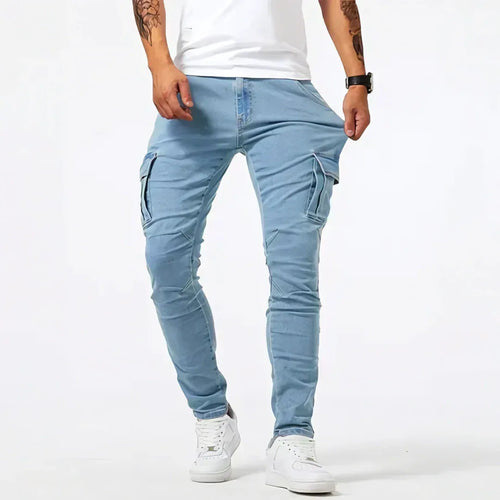 Caspian - Men's Relaxed Denim Cargo Jeans
