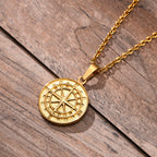 Cassian - Men's Nautical Compass Pendant Necklace