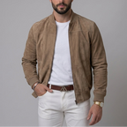 Cavell - Men's Suede-Look Bomber Jacket