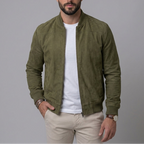Cavell - Men's Suede-Look Bomber Jacket