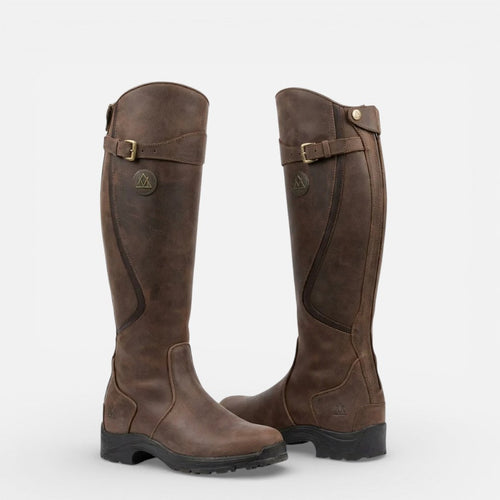 Cecilia - Women's Knee-High Riding Boots with Buckle Strap