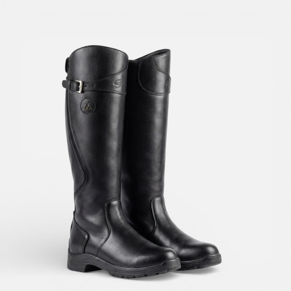 Cecilia - Women's Knee-High Riding Boots with Buckle Strap