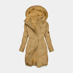 Claire - Women's Long Puffer Coat with Sherpa Lining