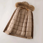 Coleen - Women's Faux Fur Hooded Long Puffer Parka