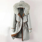 Coleen - Women's Faux Fur Hooded Long Puffer Parka