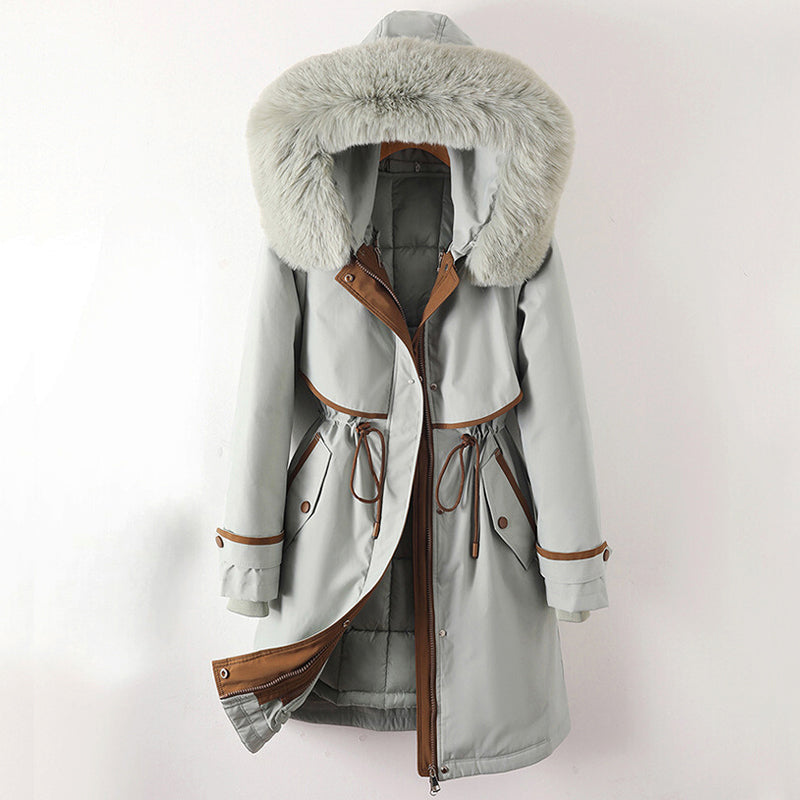 Coleen - Women's Faux Fur Hooded Long Puffer Parka