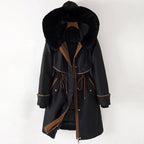 Coleen - Women's Faux Fur Hooded Long Puffer Parka