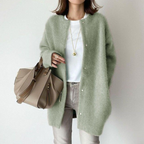 Colette - Women's Open-Front Cardigan with Pearl Buttons