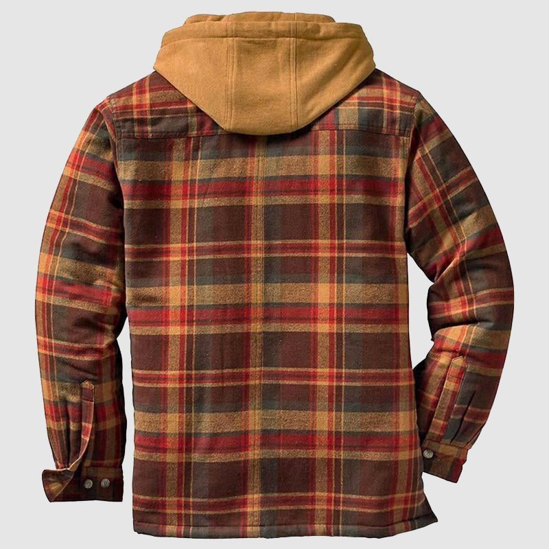 Colter - Men's Hooded Plaid Shirt Jacket