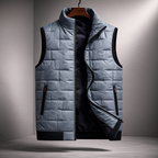 Cooper - Men's Padded Puffer Vest with Stand Collar