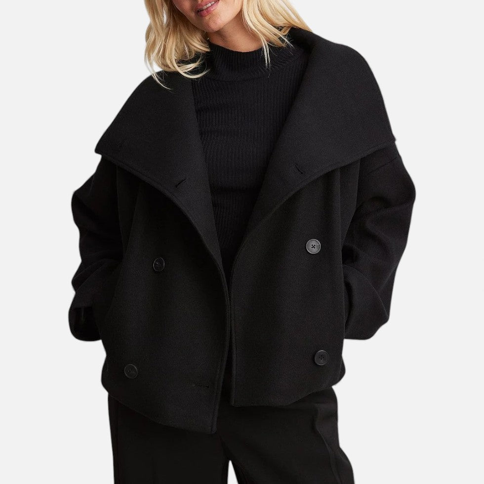 Cordelia - Women's Double-Breasted Wool-Blend Blazer