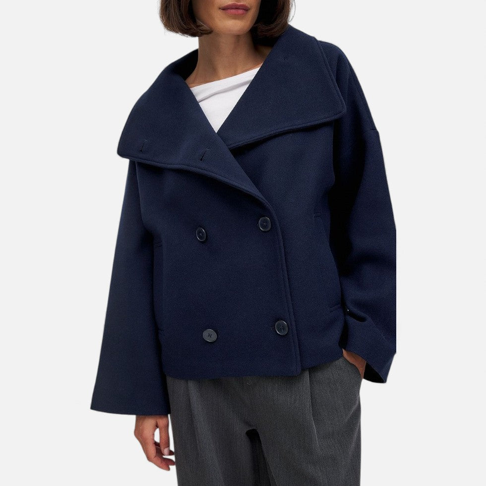 Cordelia - Women's Double-Breasted Wool-Blend Blazer