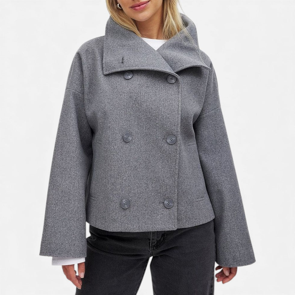 Cordelia - Women's Double-Breasted Wool-Blend Blazer