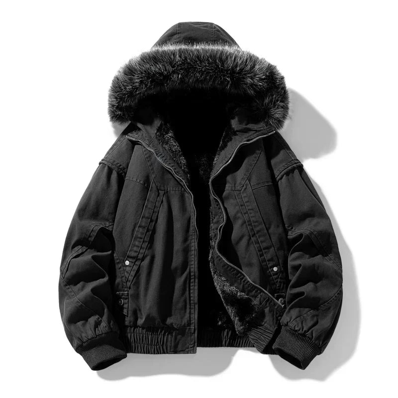 Damian - Men's Cargo Jacket with Fleece Lining