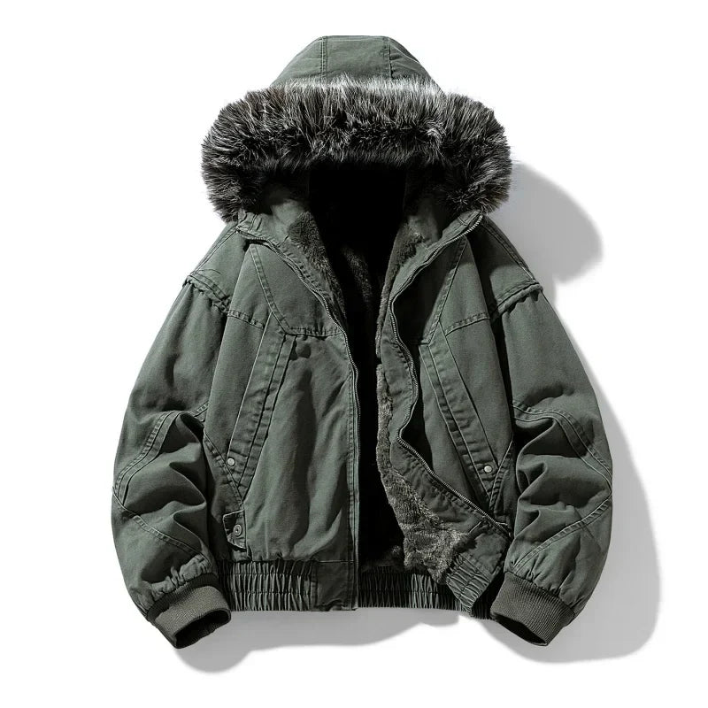 Damian - Men's Cargo Jacket with Fleece Lining