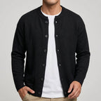 Daphne - Women's Crew-Neck Cardigan with Button Front