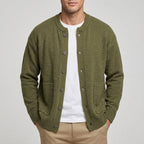 Daphne - Women's Crew-Neck Cardigan with Button Front