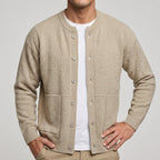 Daphne - Women's Crew-Neck Cardigan with Button Front