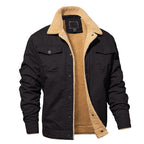 Dashawn - Men's Sherpa-Lined Cargo Jacket with Chest Pockets