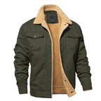 Dashawn - Men's Sherpa-Lined Cargo Jacket with Chest Pockets