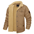Dashawn - Men's Sherpa-Lined Cargo Jacket with Chest Pockets