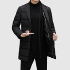 Dashiell - Men's Notch-Lapel Puffer Coat with Button Front