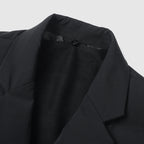 Dashiell - Men's Notch-Lapel Puffer Coat with Button Front