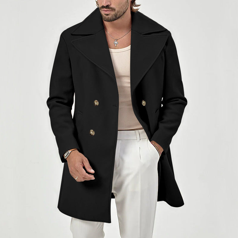 Dashiell - Men's Notch Lapel Wool-Blend Overcoat