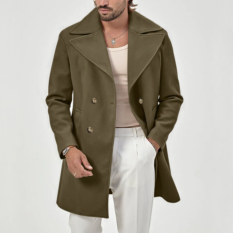 Dashiell - Men's Notch Lapel Wool-Blend Overcoat