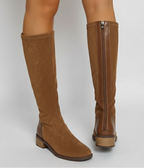 Dorothea - Women's Side-Zip Knee-High Boots with Block Heel