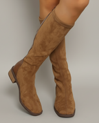 Dorothea - Women's Side-Zip Knee-High Boots with Block Heel