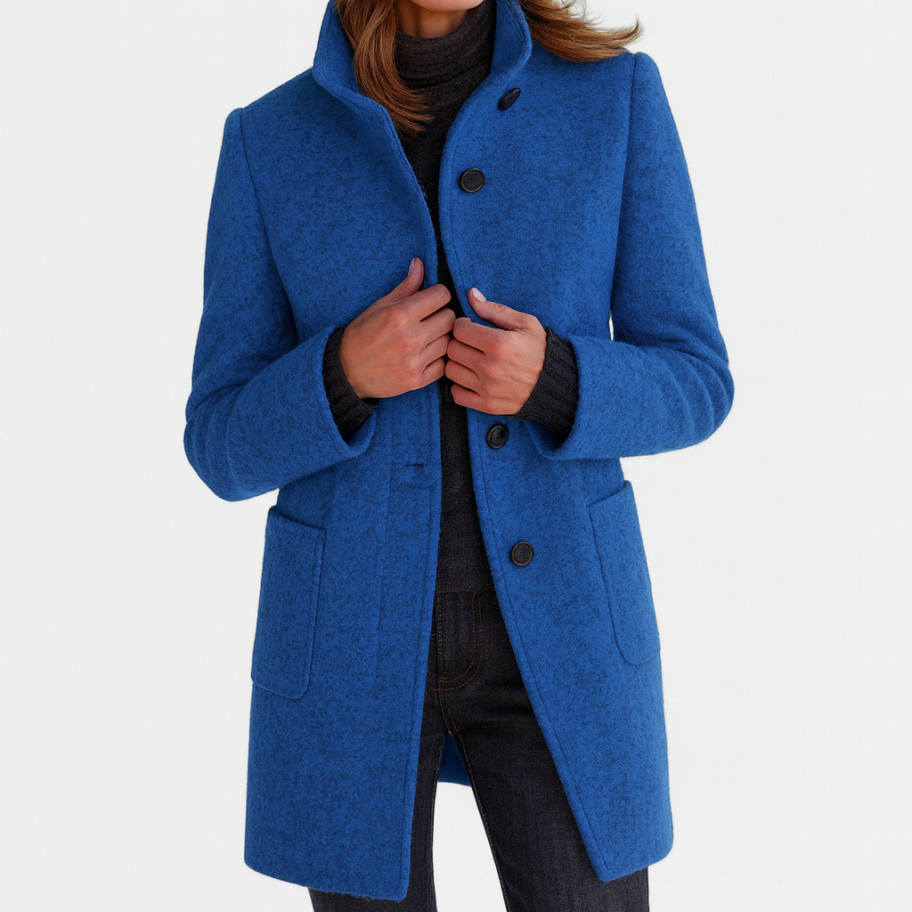 Dulcie - Women's Stand-Collar Wool-Blend Coat