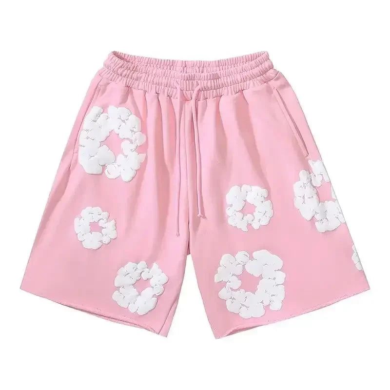 Eliza - Men's Floral Graphic Shorts with Drawstring