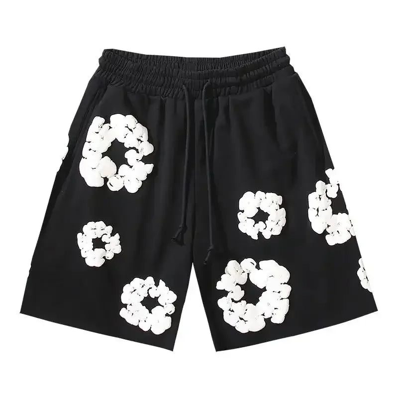 Eliza - Men's Floral Graphic Shorts with Drawstring